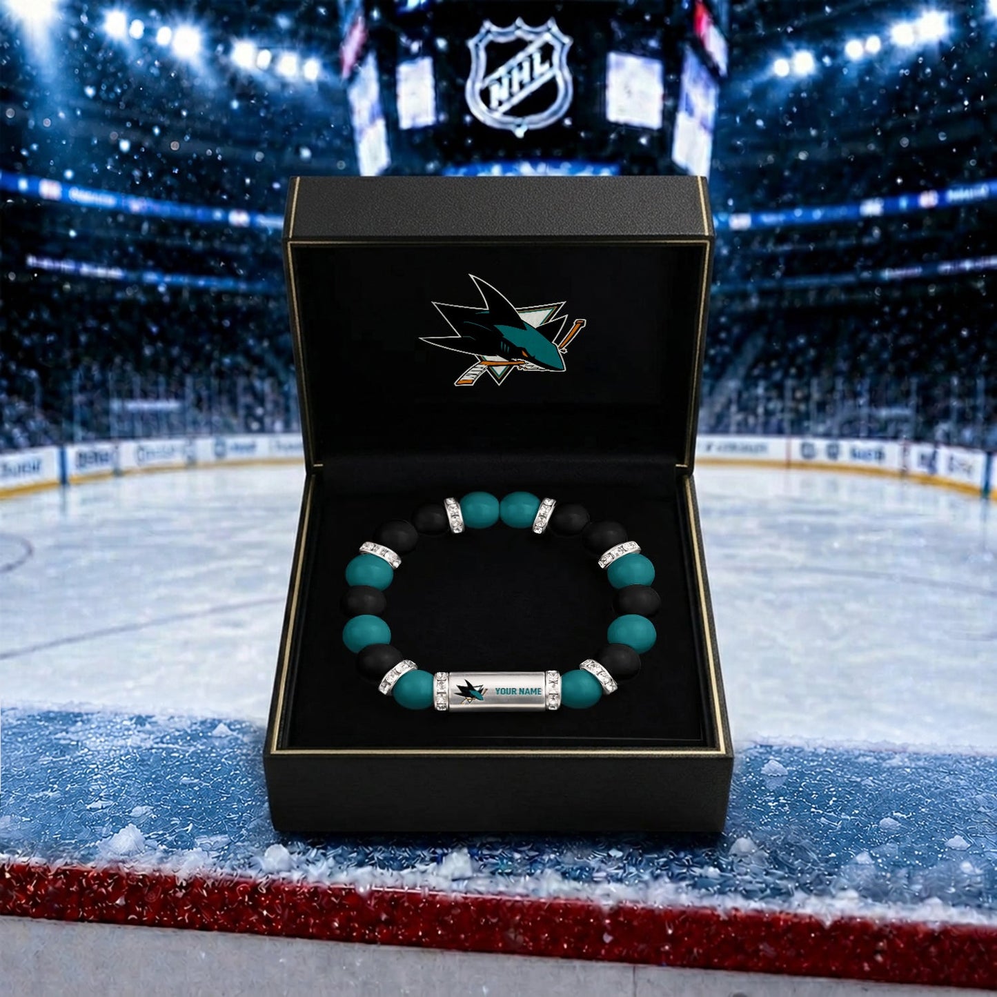 PREMIUM NHL X SJS Custom Name Handcrafted Lucky Energy Bracelet Gift For Fans - Limited Edition NDT NHM 270526