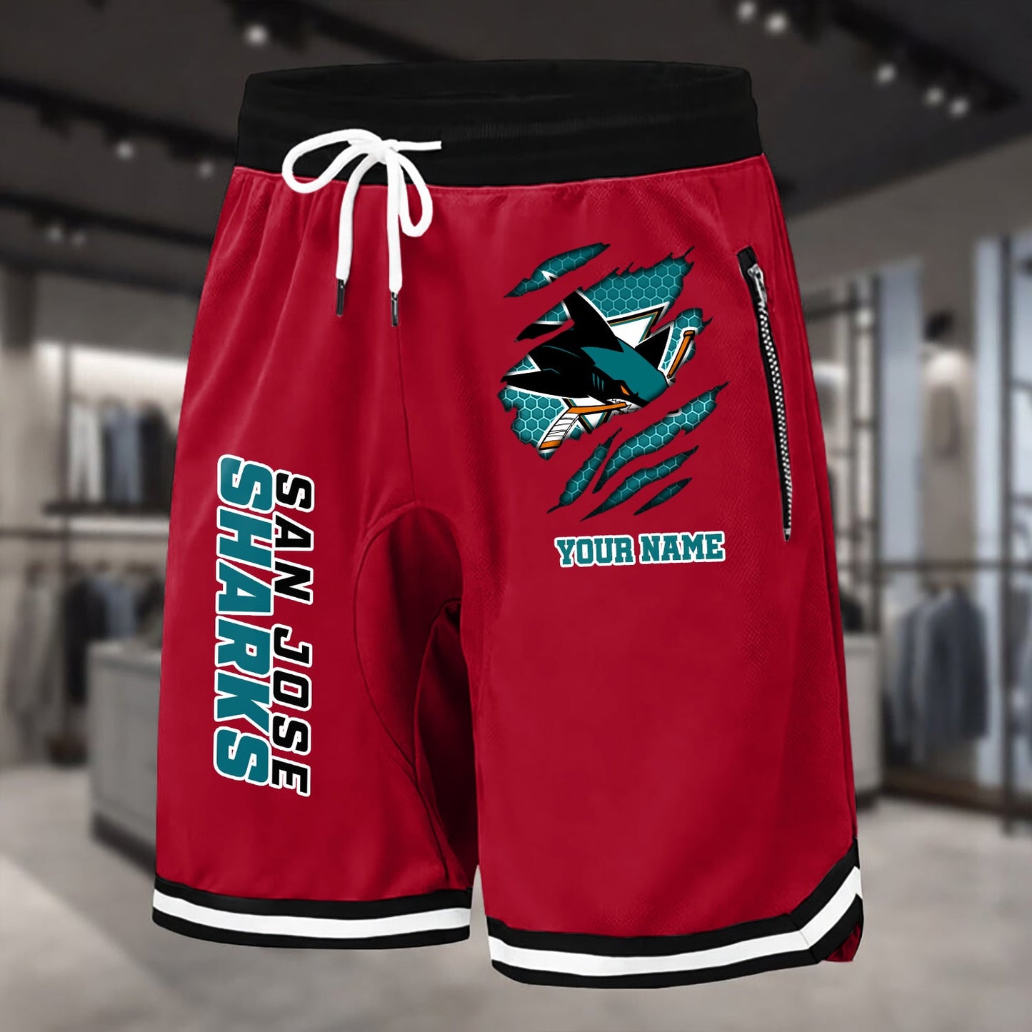 PREMIUM NHL X SJS Summer Fitness Breathable Basketball Shorts NDT NHM 240426