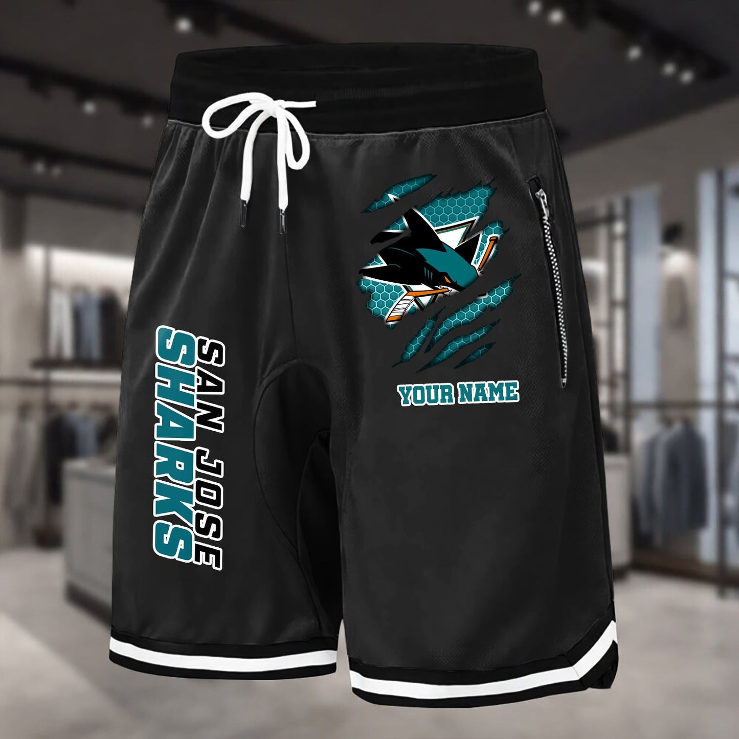 PREMIUM NHL X SJS Summer Fitness Breathable Basketball Shorts NDT NHM 240426