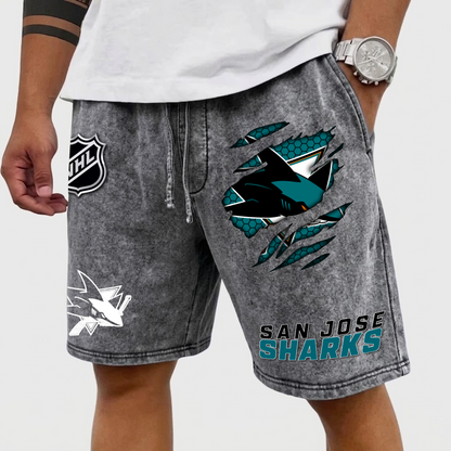 PREMIUM NHL X SJS WASH SHORTS FOR SUMMER HOLIDAY NDT VHM  070426