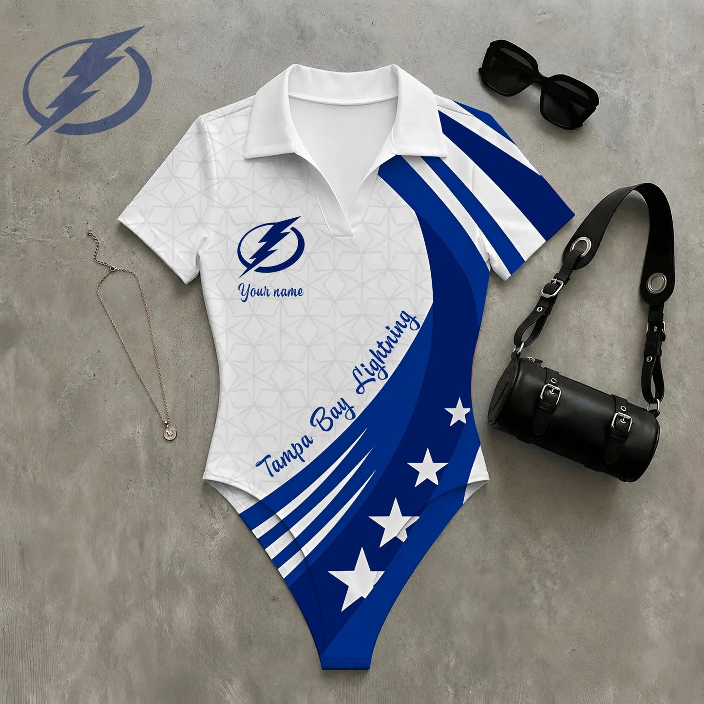 PREMIUM NHL X TBL WomenŸ??s Slim-Fit V-Neck Polo Bodysuit NDT NHM 270526