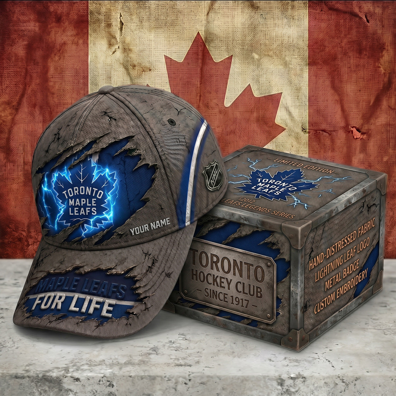 PREMIUM NHL X TML RETRO VINTAGE CUSTOM NAME HAT LIMIED EDITIONS NDT NTN 190526