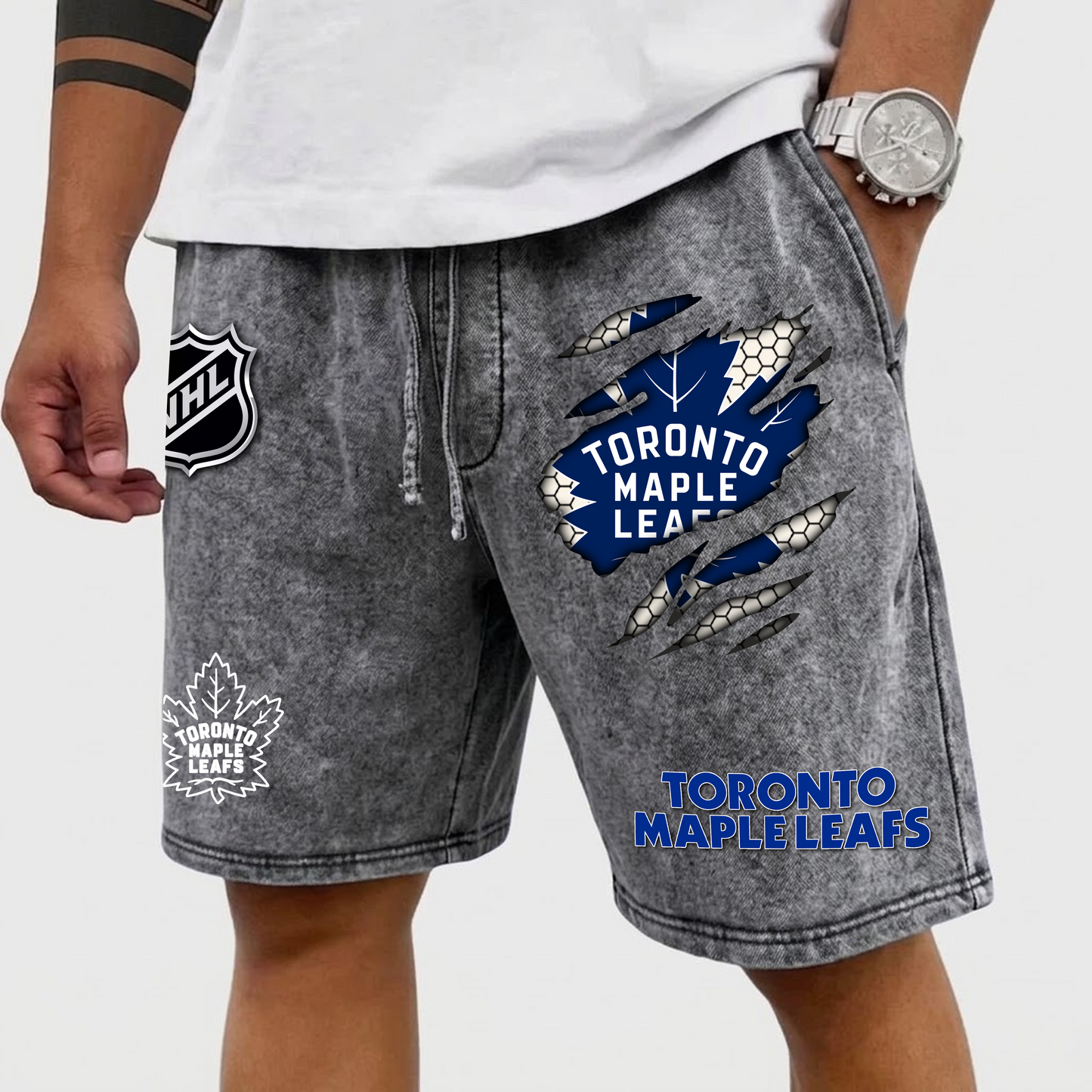 PREMIUM NHL X TML WASH SHORTS FOR SUMMER HOLIDAY NDT VHM  070426
