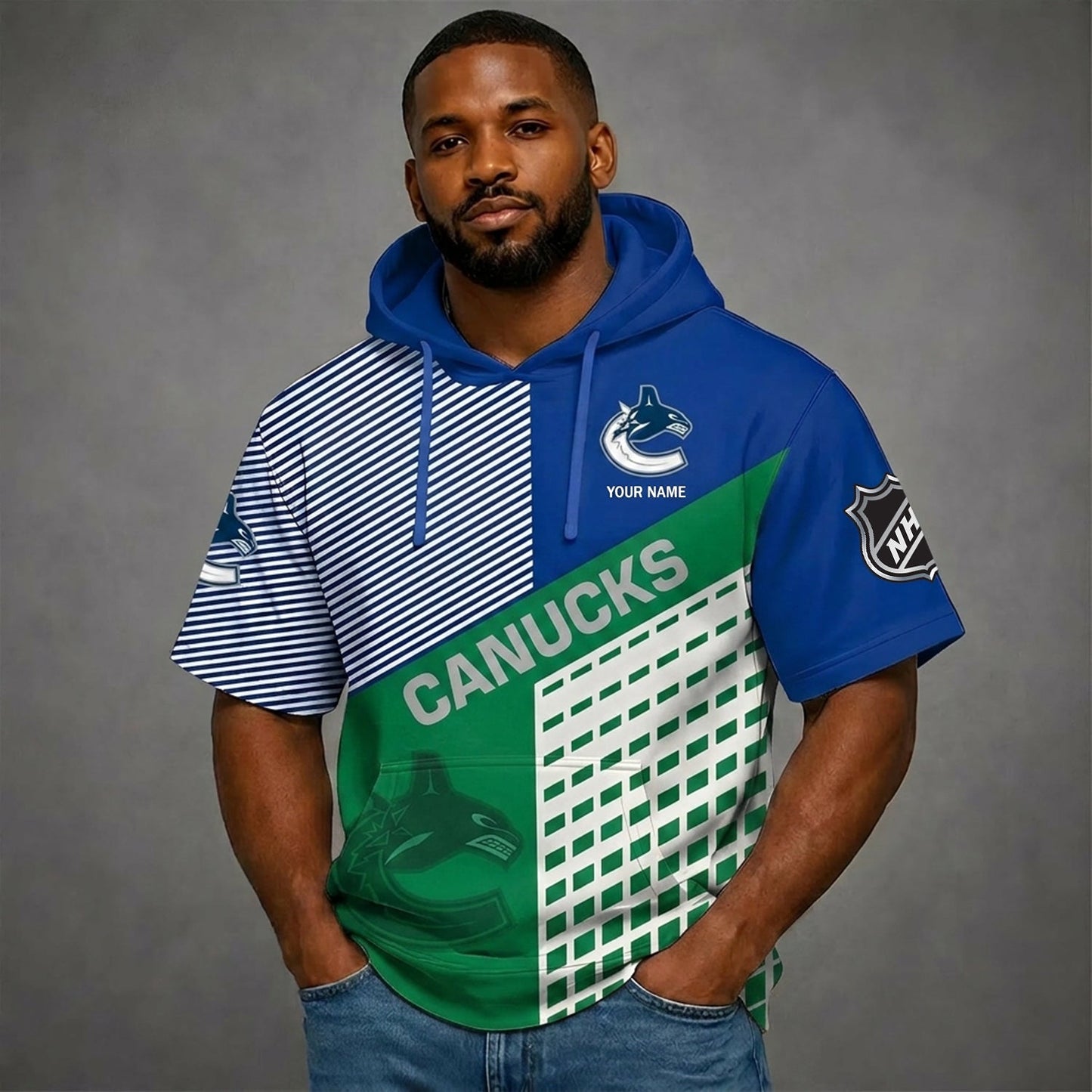 PREMIUM NHL X VC Short Sleeve Hoodie SHIRT FOR SUMMER HOLIDAY V3 NDT NHM 180526