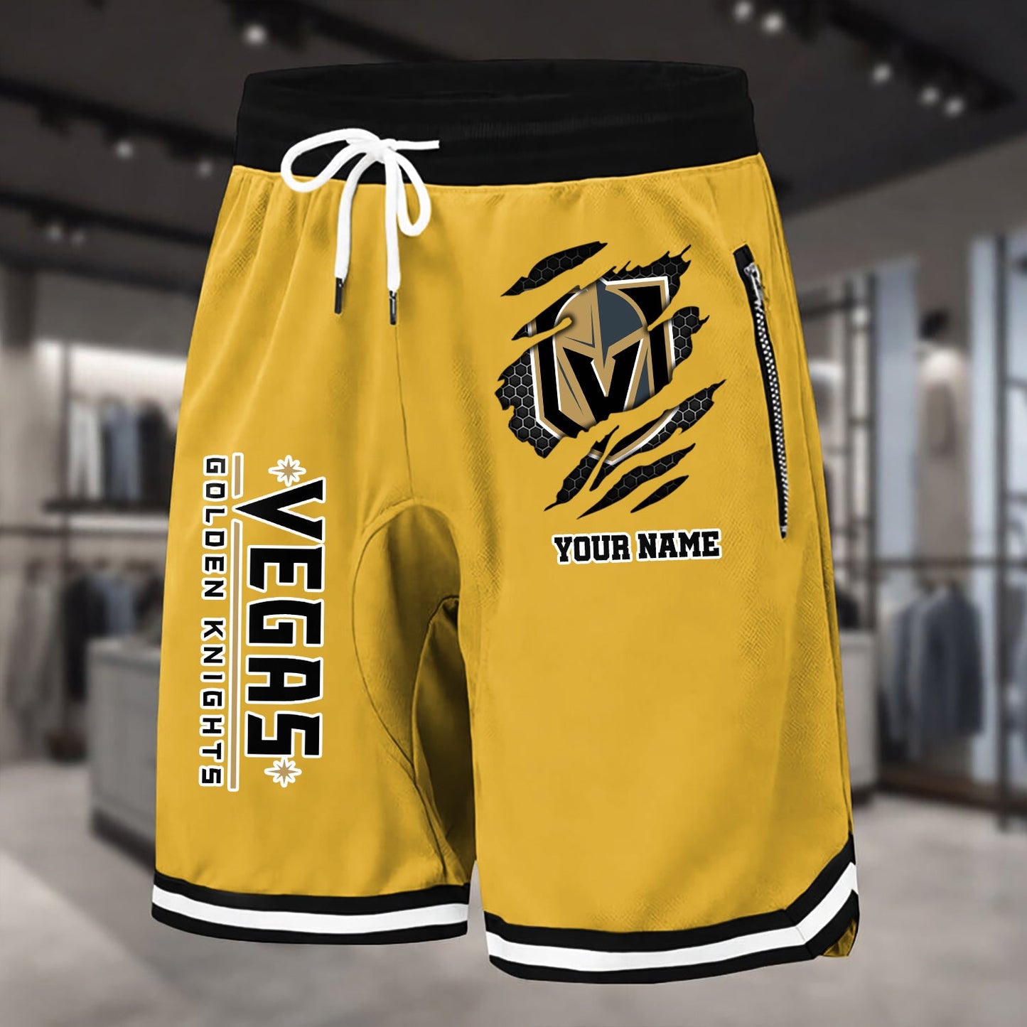 PREMIUM NHL X VGK Summer Fitness Breathable Basketball Shorts NDT NHM 240426