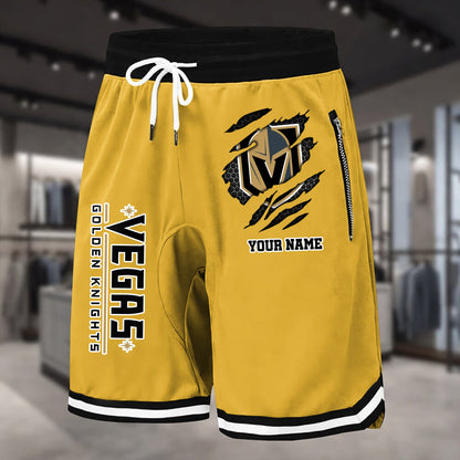 PREMIUM NHL X VGK Summer Fitness Breathable Basketball Shorts NDT NHM 240426