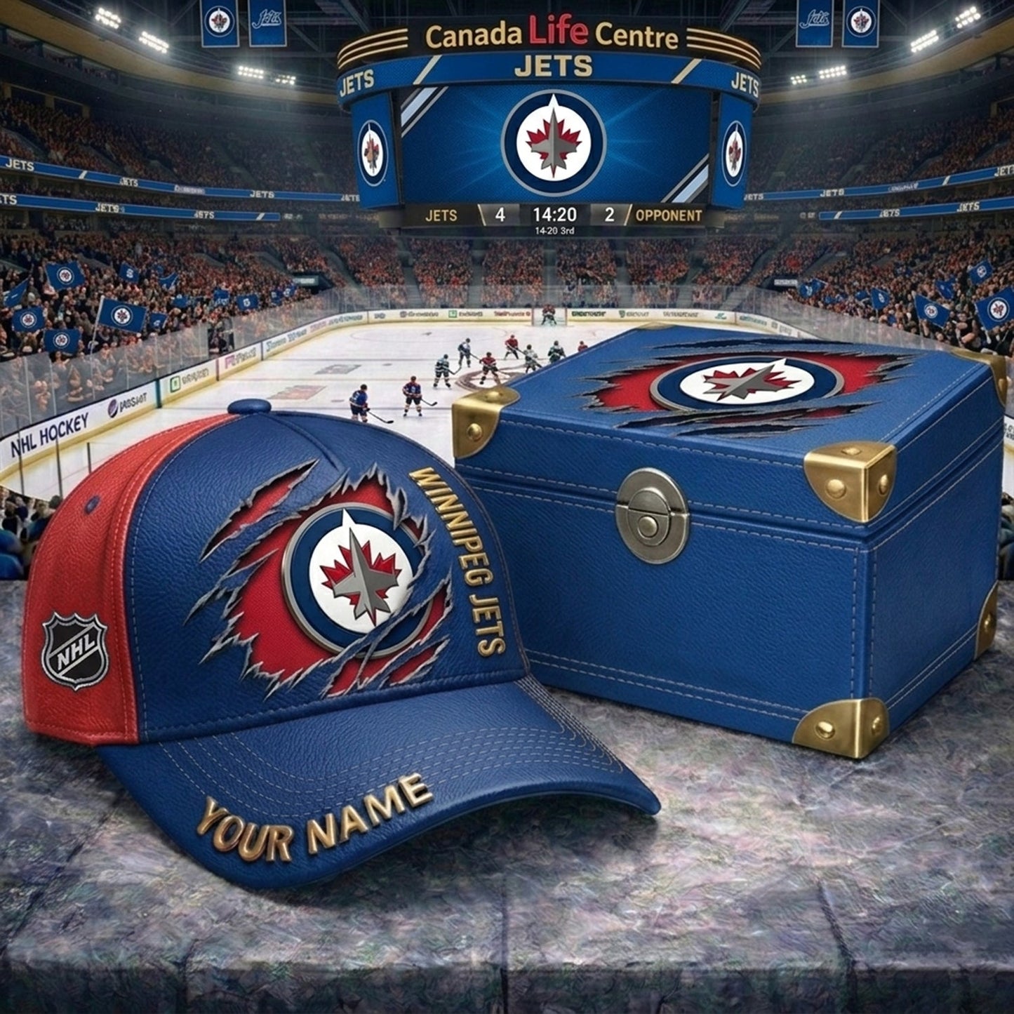 PREMIUM NHL X WJ CRACK CUSTOM NAME HAT NDT NHM 160426