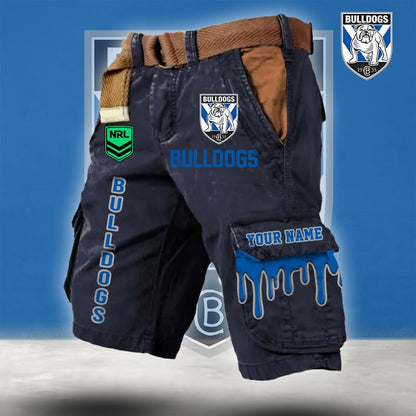 PREMIUM NRL X CB Cargo Shorts Custom Name Limited Edition NDT LVH