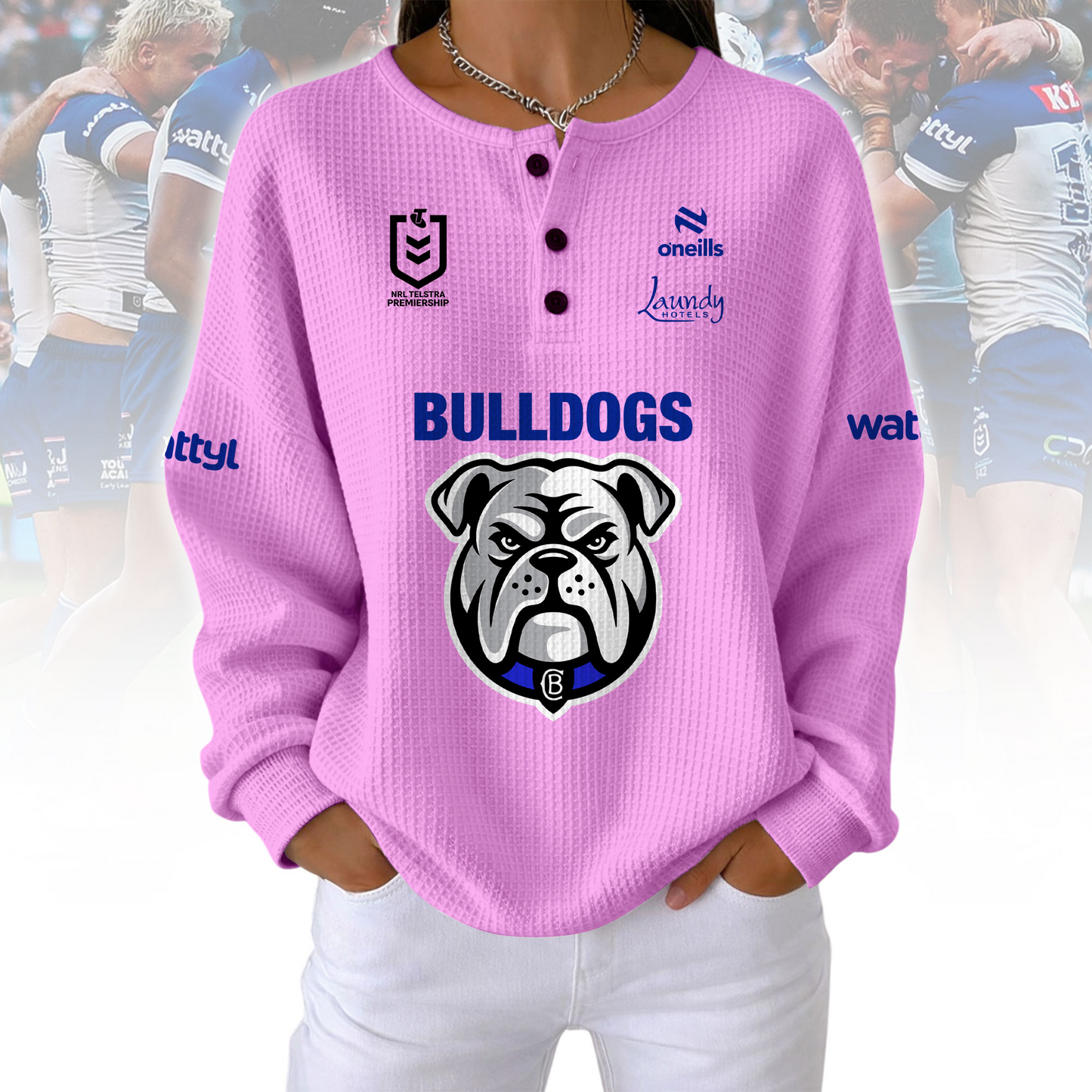 PREMIUM NRL X CBB  Woman Waffle  Classic Hoodie NDT NQK 240326