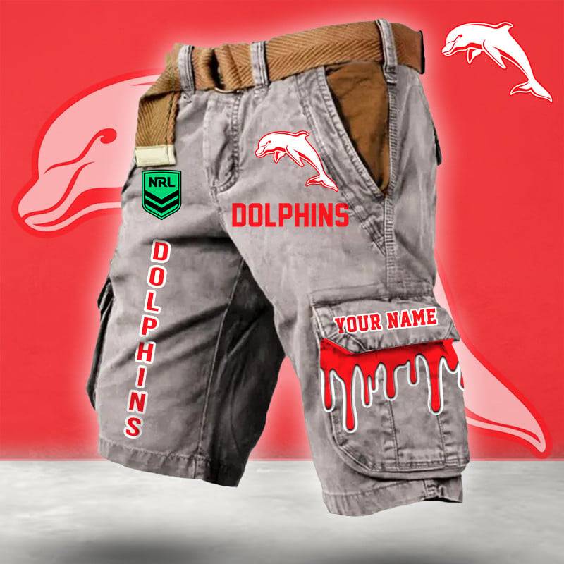 PREMIUM NRL X DOL Cargo Shorts Custom Name Limited Edition NDT LVH