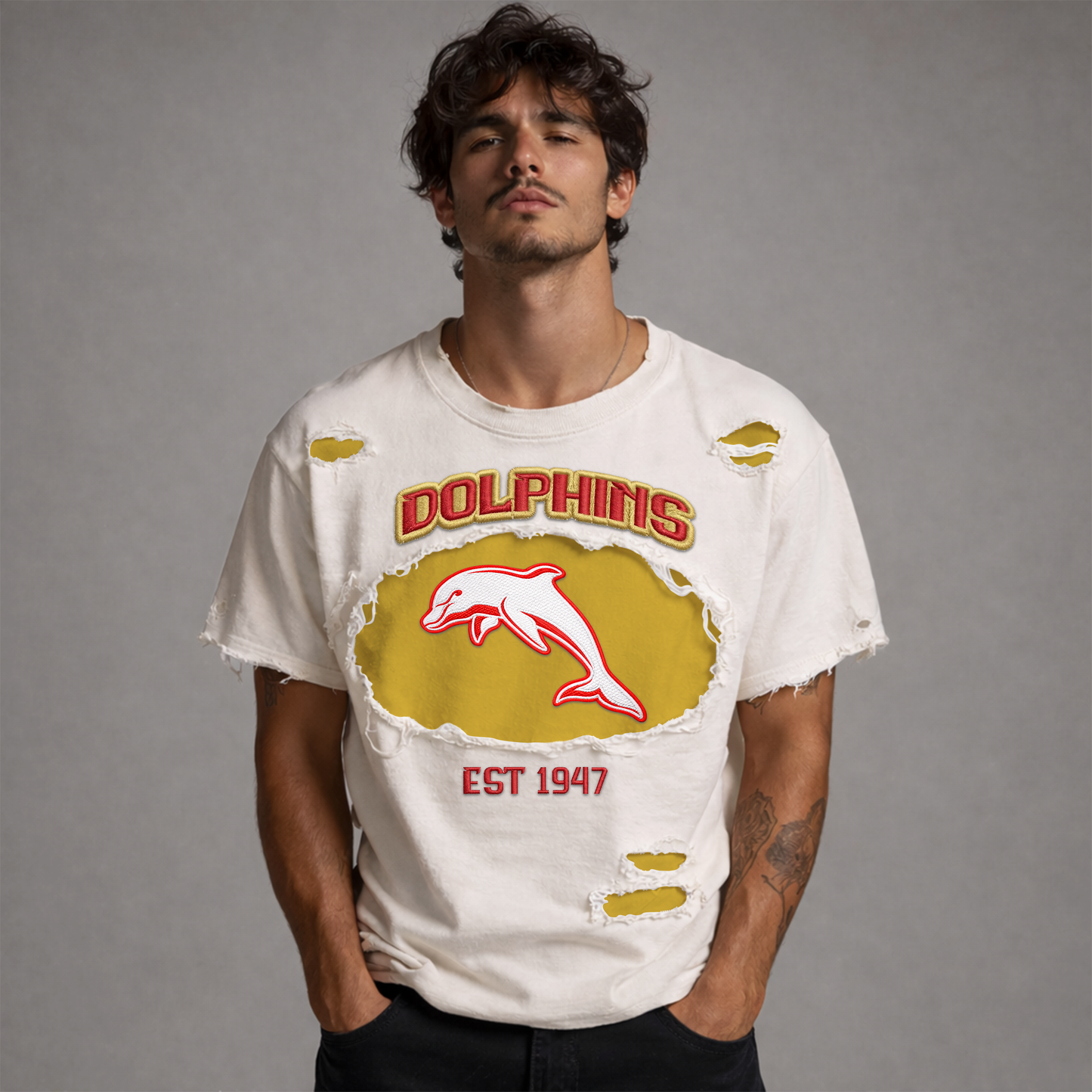 PREMIUM NRL X DOL RETRO VINTAGE CLASSIC POLO SHIRT NDT VHM 040426 1