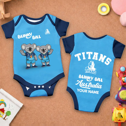 PREMIUM NRL X GCT BLINKY BILL Baby Romper Custom Name For Kids NDT LVH 130426 1
