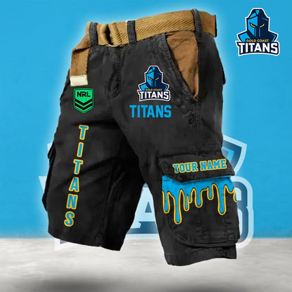 PREMIUM NRL X GCT Cargo Shorts Custom Name Limited Edition NDT LVH
