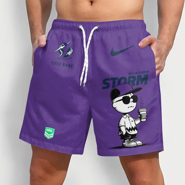 PREMIUM NRL X MS Cool Snoopy Men Short Pants Custom  Name  For Summer NDT NTN