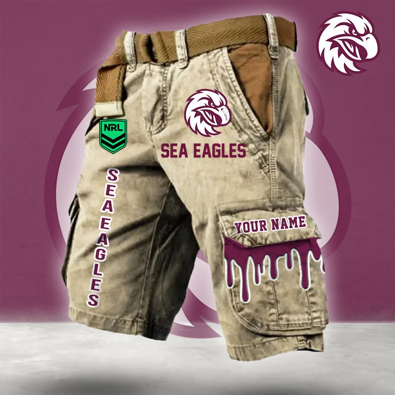 PREMIUM NRL X MSE Cargo Shorts Custom Name Limited Edition NDT LVH