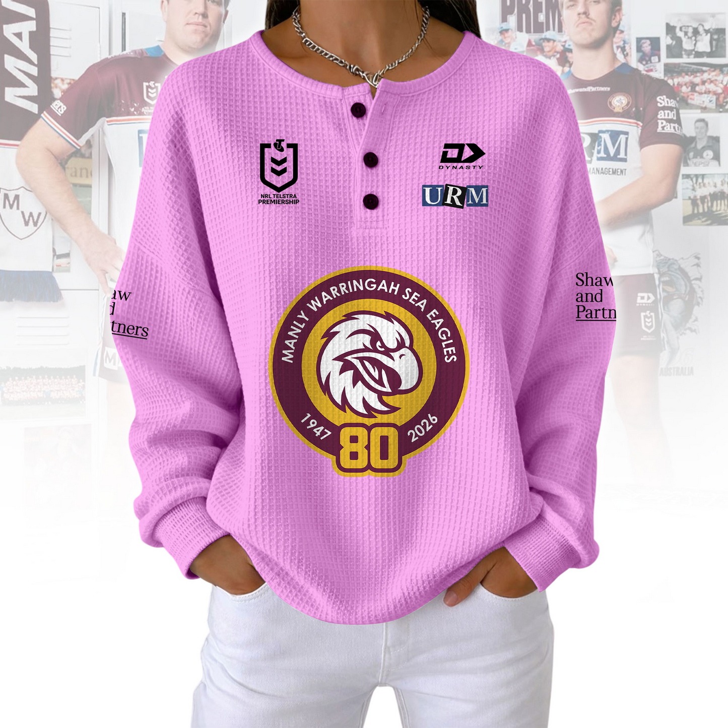 PREMIUM NRL X MWSE Woman Waffle  Classic Hoodie NDT NQK 240326