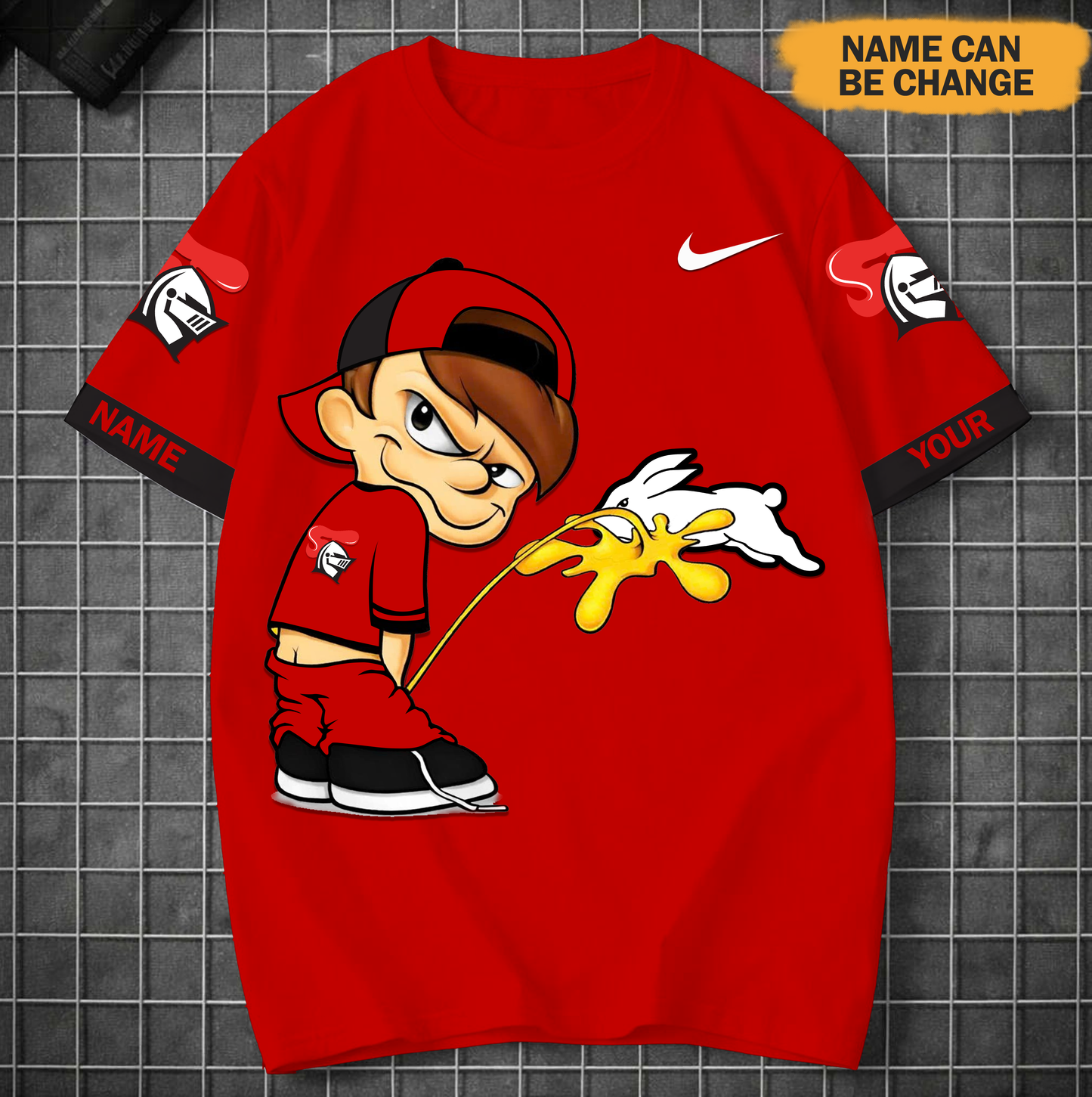 PREMIUM NRL X NK Funny Peeing Boy New Tshirt Custom Name NDT VHM 160426