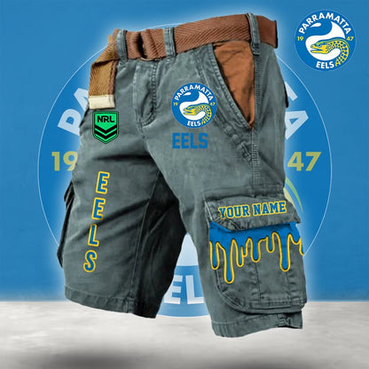 PREMIUM NRL X PE Cargo Shorts Custom Name Limited Edition NDT LVH