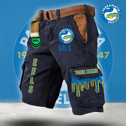 PREMIUM NRL X PE Cargo Shorts Custom Name Limited Edition NDT LVH