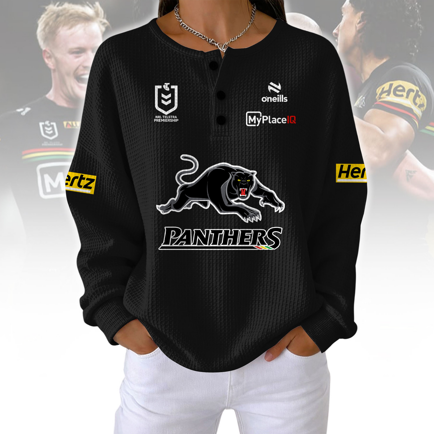 PREMIUM NRL X PP Woman Waffle  Classic Hoodie NDT NQK 240326