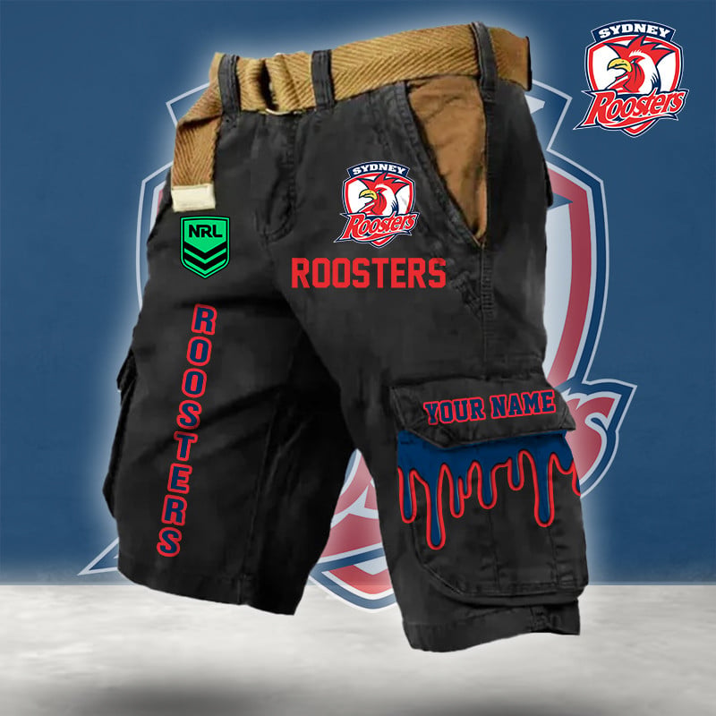 PREMIUM NRL X SR Cargo Shorts Custom Name Limited Edition NDT LVH