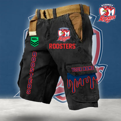 PREMIUM NRL X SR Cargo Shorts Custom Name Limited Edition NDT LVH