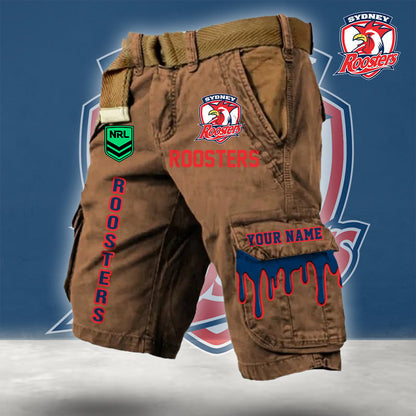 PREMIUM NRL X SR Cargo Shorts Custom Name Limited Edition NDT LVH