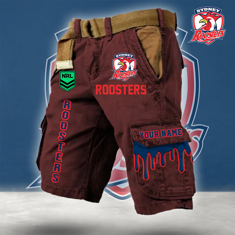 PREMIUM NRL X SR Cargo Shorts Custom Name Limited Edition NDT LVH