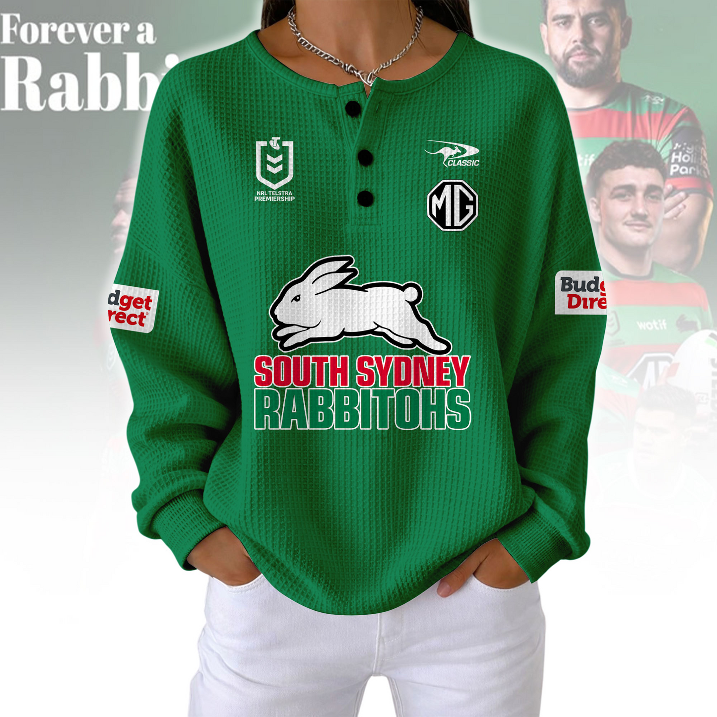 PREMIUM NRL X SSR Woman Waffle  Classic Hoodie NDT NQK 240326