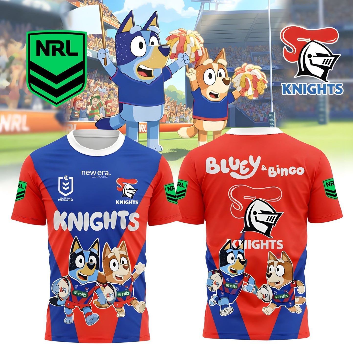 PREMIUM NRL X NK Bluey & Bingo POLO SHIRT ƒ?? Limited 2026 NDT LVH