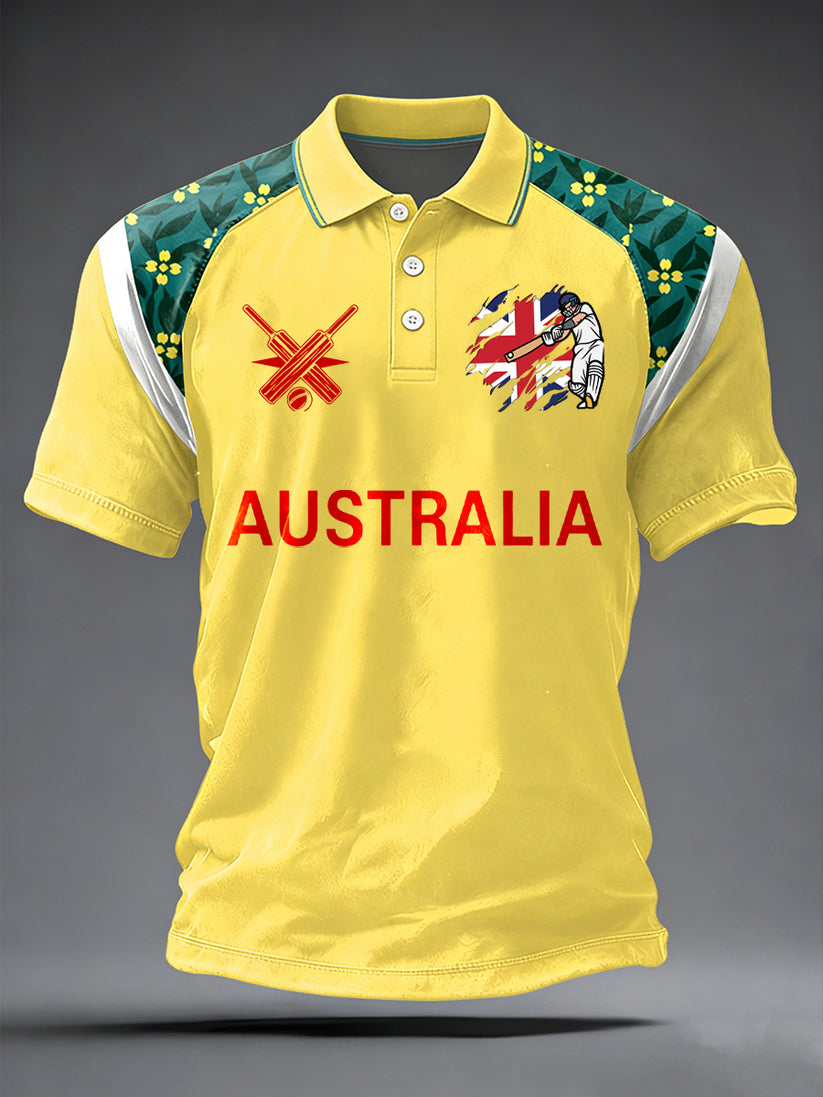 PREMIUM AUS X 3D CRICKET CLASSIC POLO SHIRT NDT VHM  V3 130326