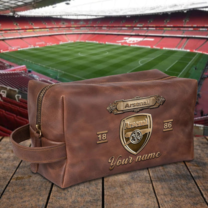 PREMIUM ?��??���?��? X ARS 3D EMBOSSED LEATHER TOILETRY BAG Limited Edition NDT NHM 020326