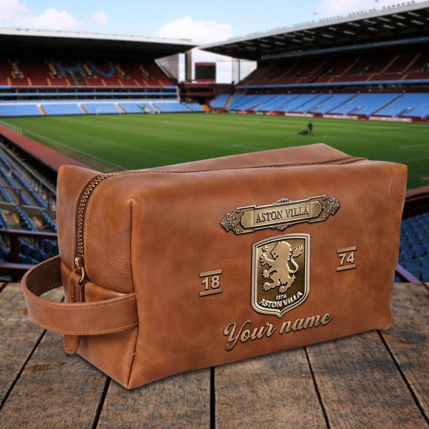 PREMIUM ?��??���?��? X AST 3D EMBOSSED LEATHER TOILETRY BAG Limited Edition NDT NHM 020326