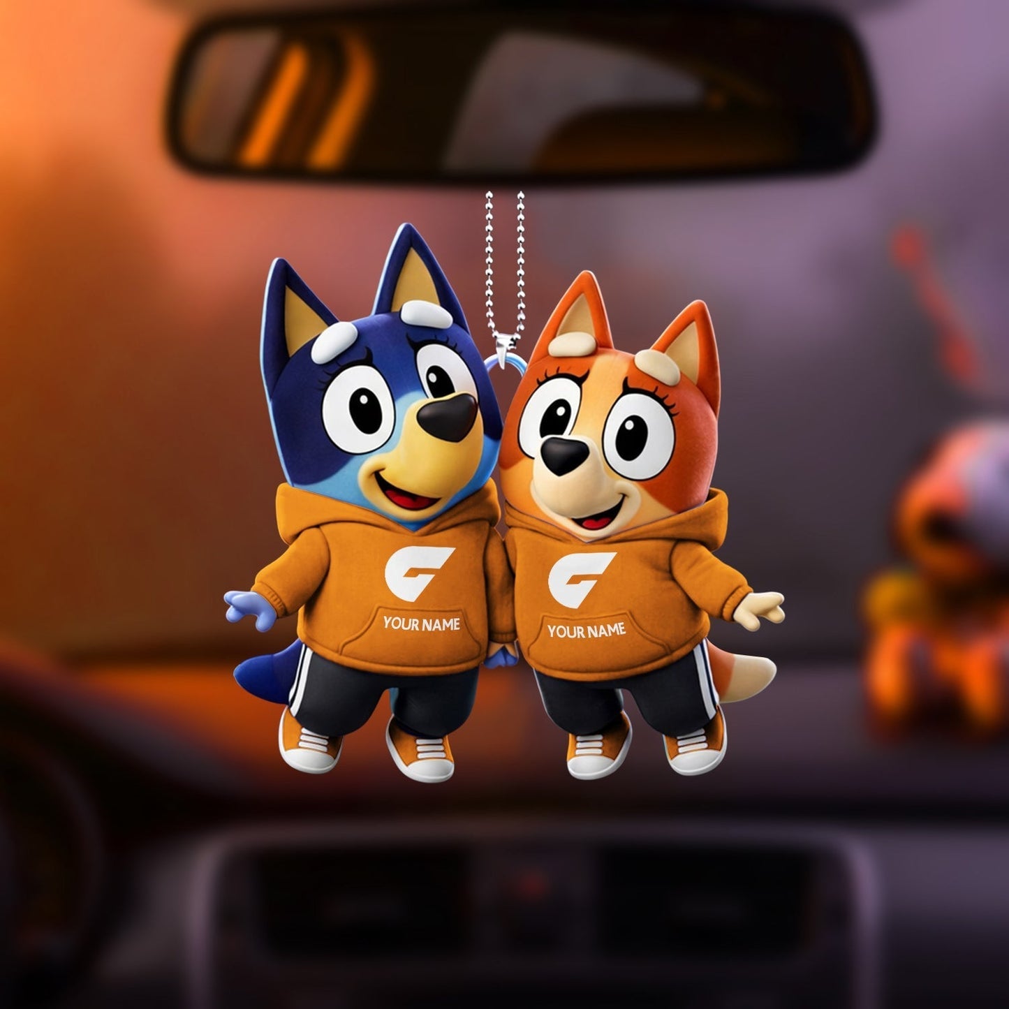 PREMIUM GWS X Bluey & Bingo Car Ornament NDT NHM 040326