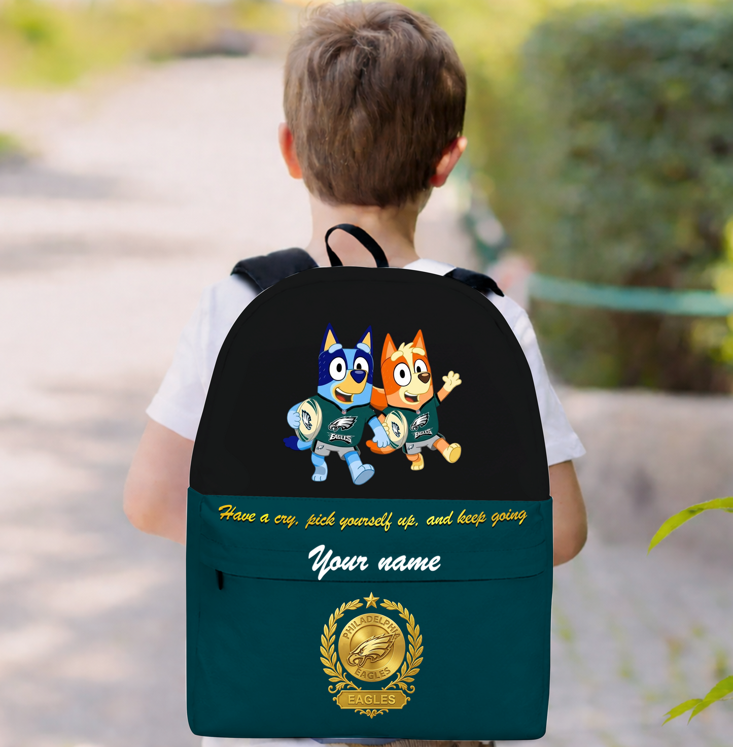 PREMIUM NFL X PHI Schoolbag  Bluey & Bingo  Personalized Gifts For Son Limited Edition NDT VHM 050326