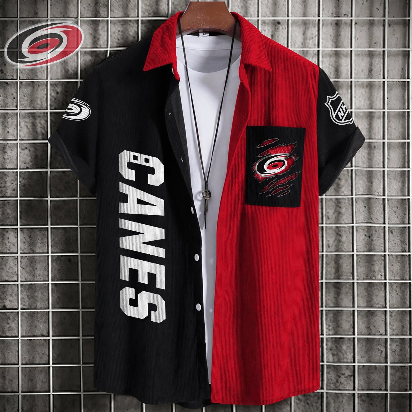 PREMIUM NHL X CH Patchwork Lapel Striped Shirts Limited Editions NDT NHM 240526