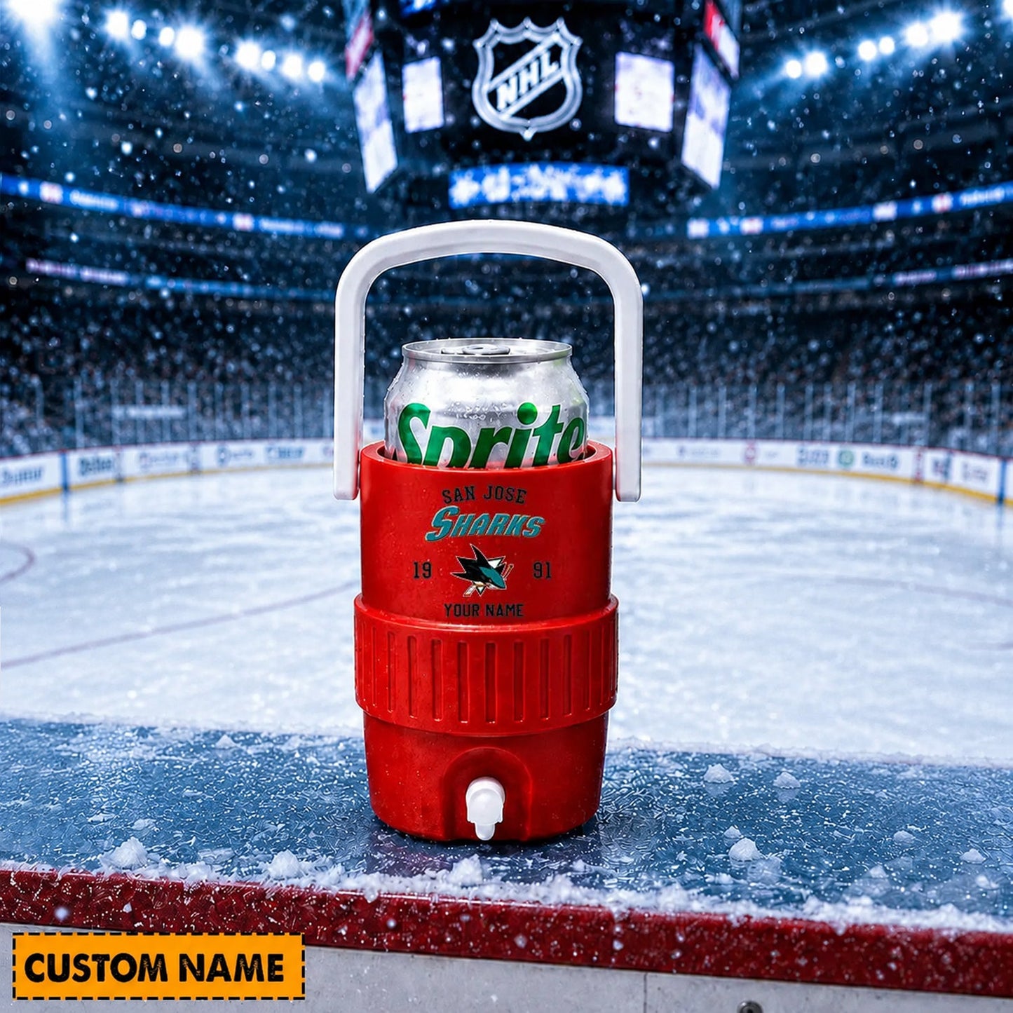 PREMIUM NHL X SJS Retro Mini Cooler Can Holder Custom Name Gifts For Fan NDT NHM 240526