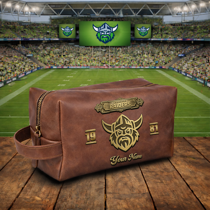 PREMIUM NRL  X CR 3D EMBOSSED LEATHER TOILETRY BAG Limited Edition NDT VHM