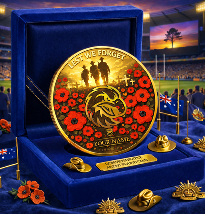 PREMIUM NRL X MWSE Anzac Day 2026 Commemorative Coin Custom Name Limited Edition NDT VHM 160326