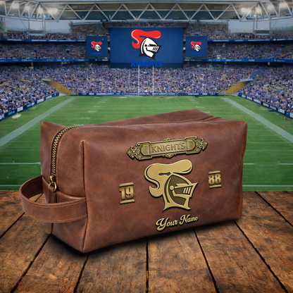 PREMIUM NRL  X NK 3D EMBOSSED LEATHER TOILETRY BAG Limited Edition NDT VHM