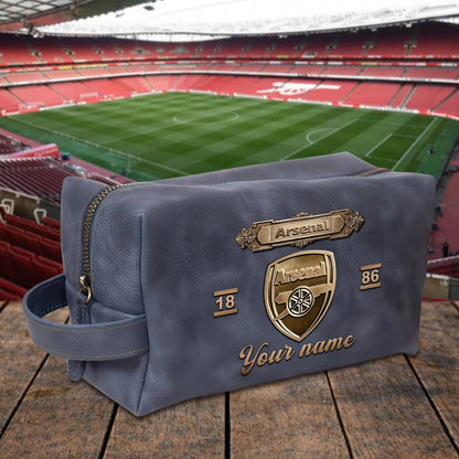 PREMIUM ?��??���?��? X ARS 3D EMBOSSED LEATHER TOILETRY BAG Limited Edition NDT NHM 020326
