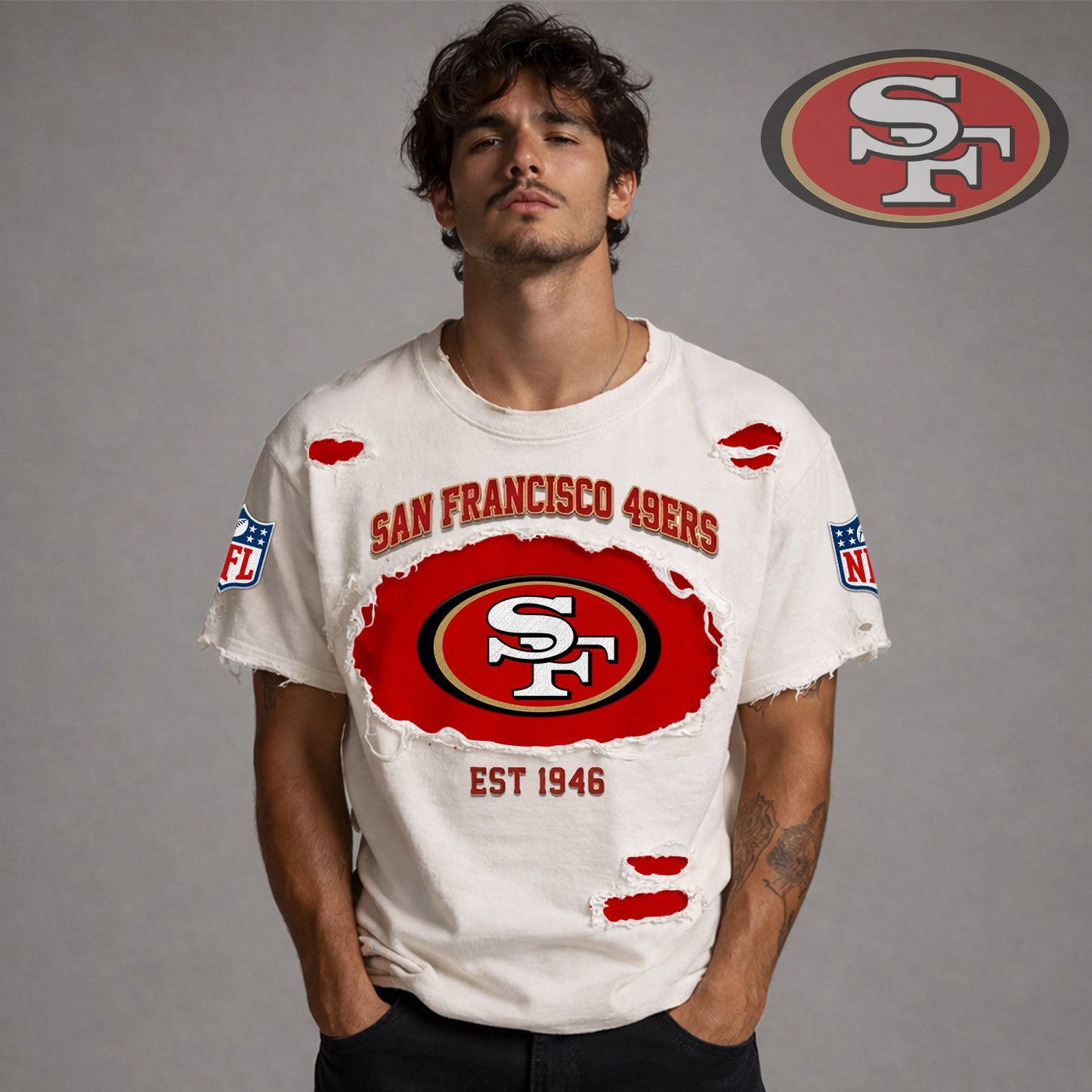 PREMIUM NFL X SF RETRO VINTAGE SHIRT LIMITED EDITION NDT NHM 0604026