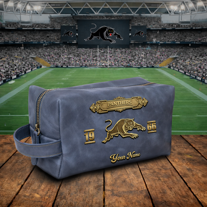 PREMIUM NRL  X PP 3D EMBOSSED LEATHER TOILETRY BAG Limited Edition NDT VHM