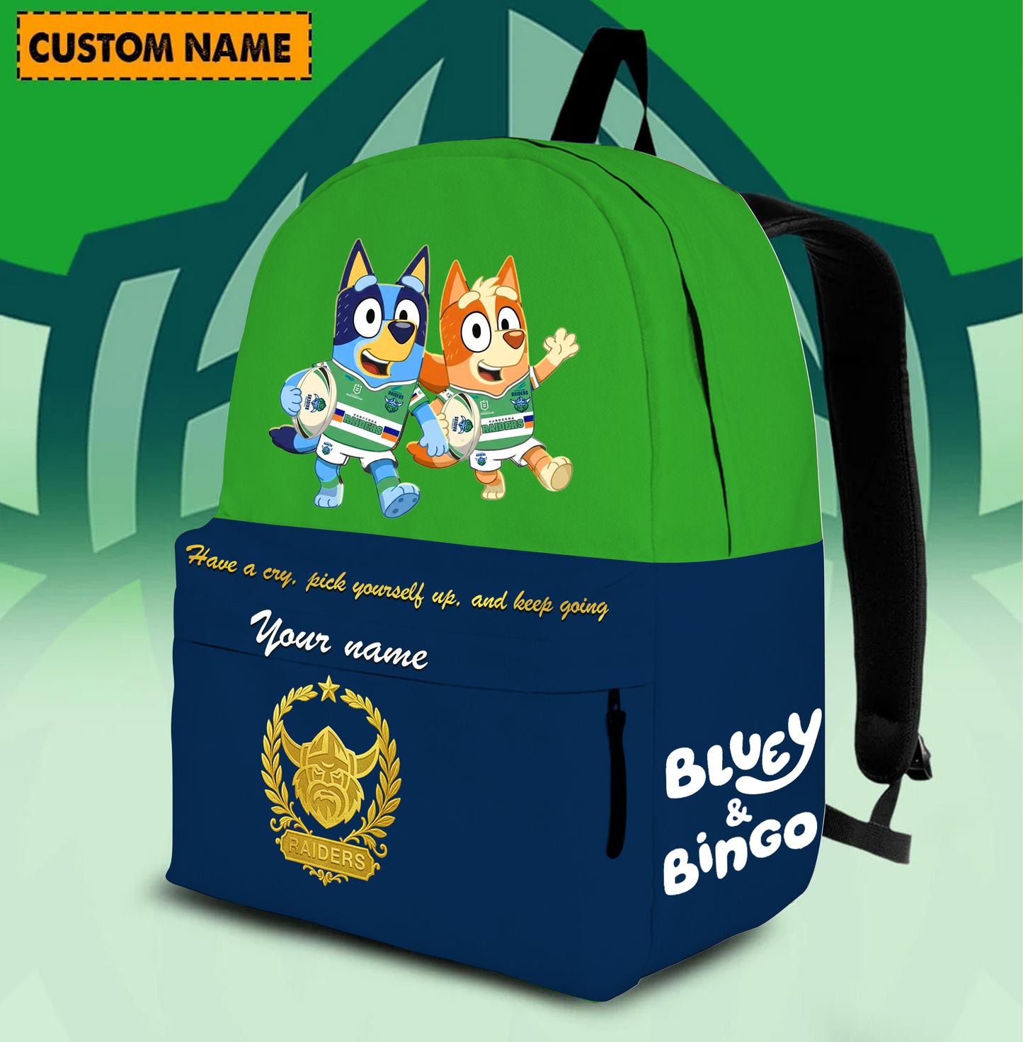 PREMIUM NRL X CR Schoolbag  Bluey & Bingo  Personalized Gifts For Son Limited Edition NDT VHM 030326