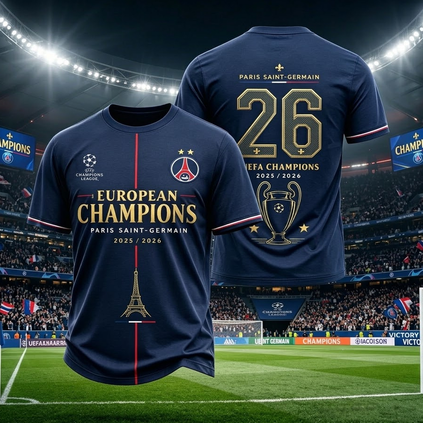PSG UEFA Champions League 2526 Champions Tshirt V9 0106 DatND DVT