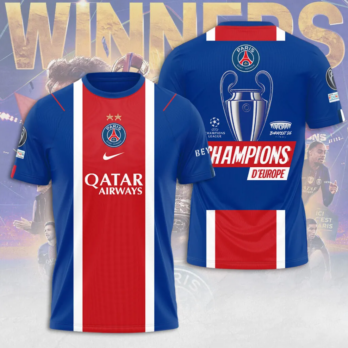 PSG x Champions D' Europe 2026 3D Apparel V2 DATND TANTD 030626