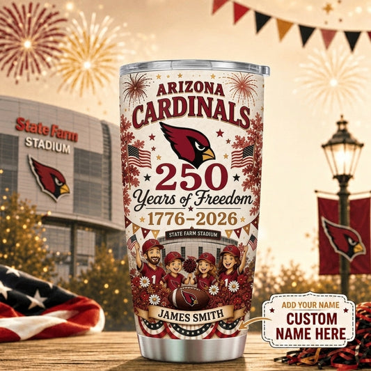 Personalized AC Premium NFL 250 Years Of Freedom Classic Tumbler 150626