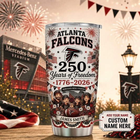 Personalized AF Premium NFL 250 Years Of Freedom Classic Tumbler 150626