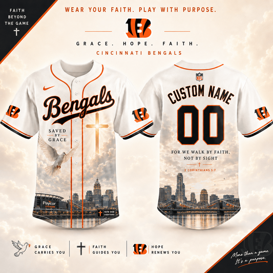 Personalized CIN x NFL Luxury Baseball Jersey 160626