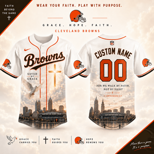 Personalized CLE x NFL Luxury Baseball Jersey 160626